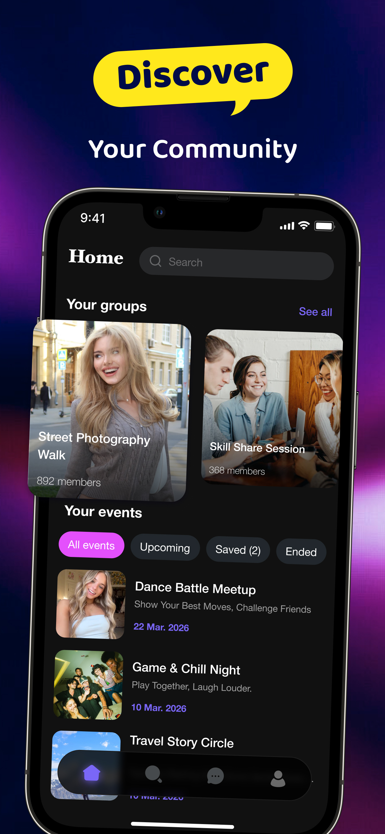 Dazzle app vertical screenshot mockup